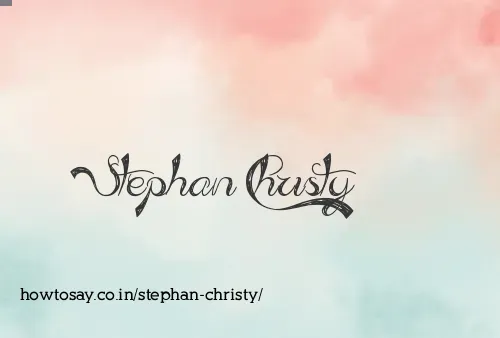 Stephan Christy