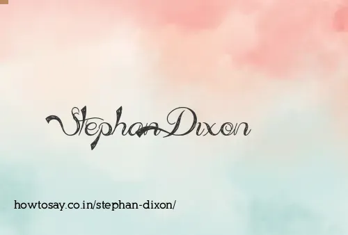 Stephan Dixon