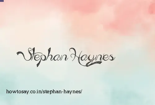 Stephan Haynes
