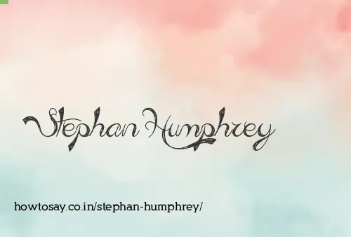 Stephan Humphrey