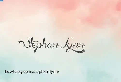 Stephan Lynn