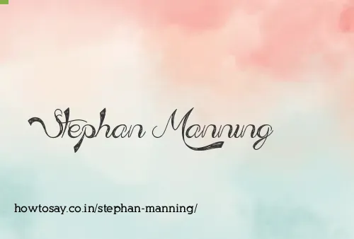 Stephan Manning