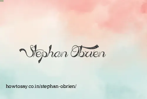 Stephan Obrien
