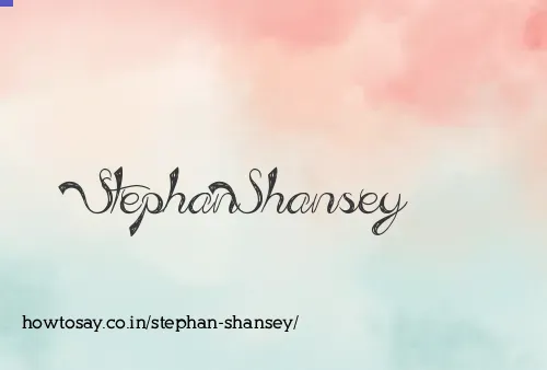 Stephan Shansey