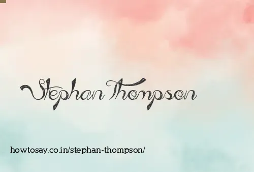 Stephan Thompson