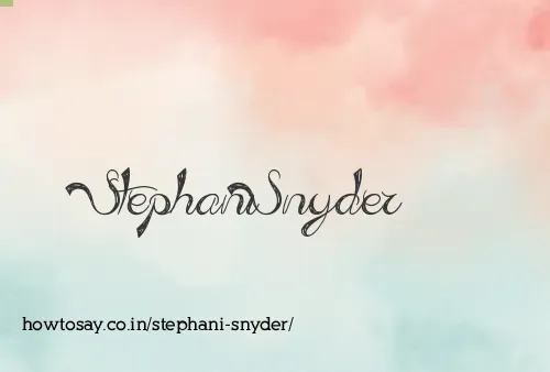 Stephani Snyder