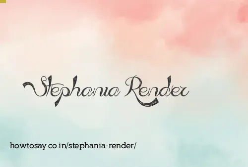Stephania Render