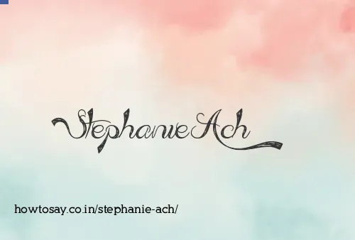 Stephanie Ach