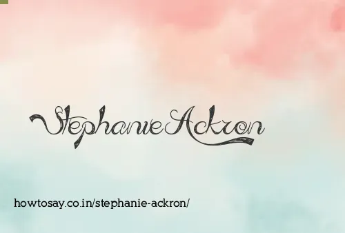 Stephanie Ackron