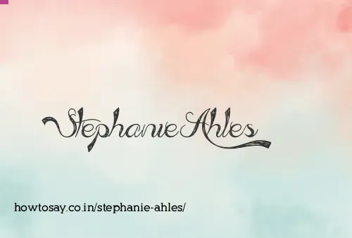 Stephanie Ahles