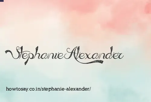Stephanie Alexander