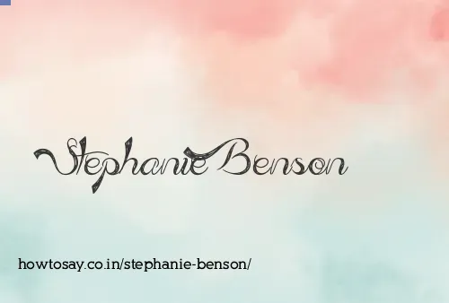 Stephanie Benson