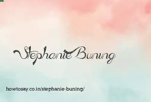 Stephanie Buning