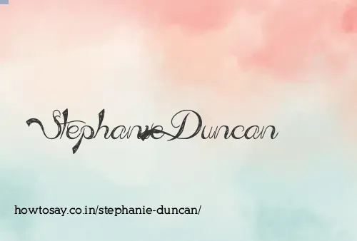 Stephanie Duncan