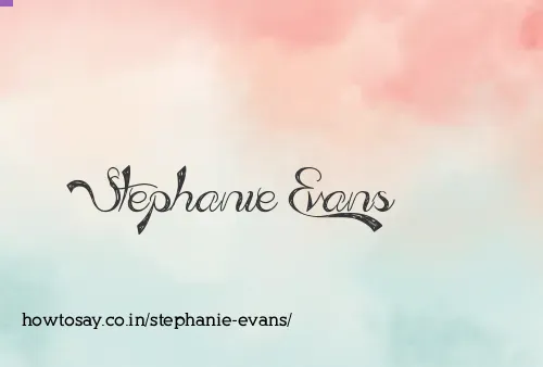 Stephanie Evans