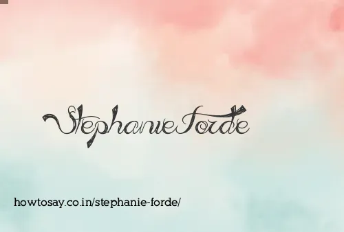Stephanie Forde