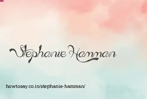 Stephanie Hamman