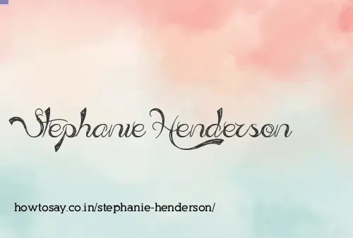 Stephanie Henderson