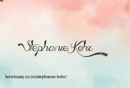 Stephanie Kohr