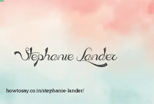 Stephanie Lander