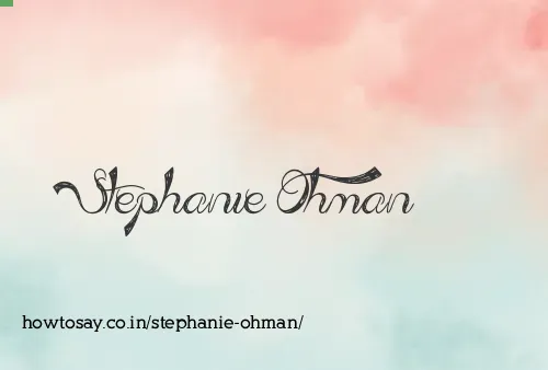 Stephanie Ohman