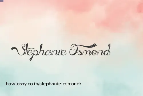 Stephanie Osmond