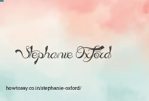 Stephanie Oxford
