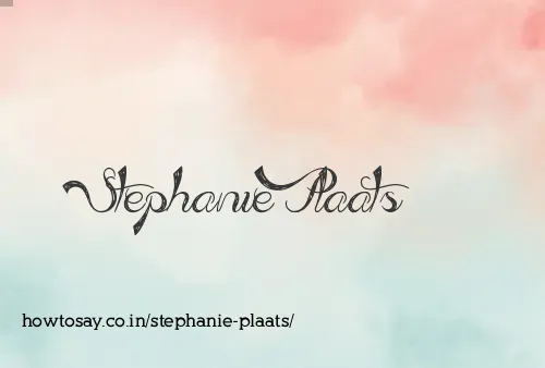 Stephanie Plaats