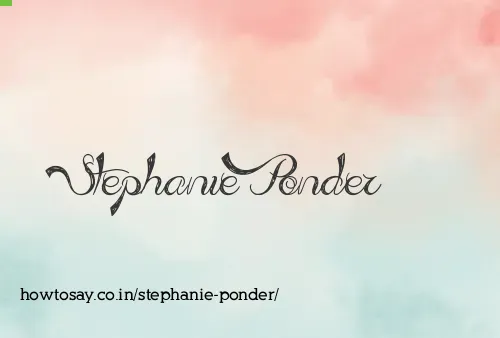 Stephanie Ponder