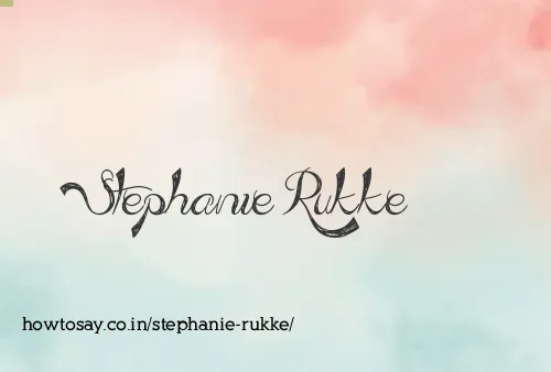 Stephanie Rukke
