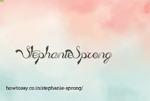 Stephanie Sprong