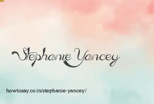Stephanie Yancey