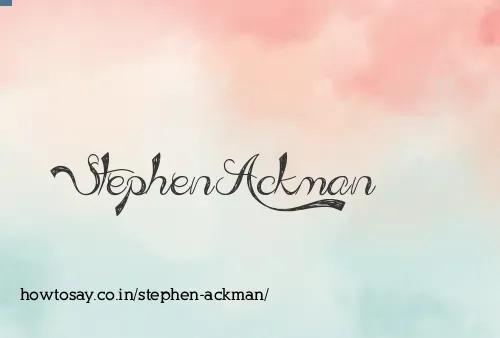Stephen Ackman