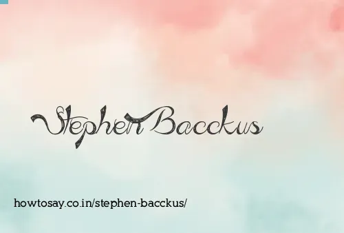 Stephen Bacckus