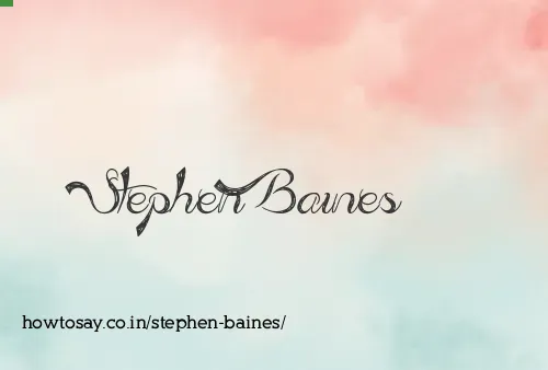 Stephen Baines