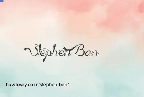 Stephen Ban