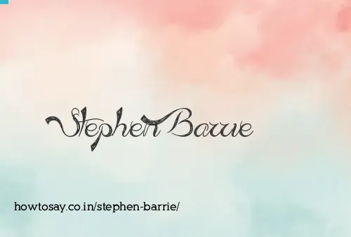 Stephen Barrie