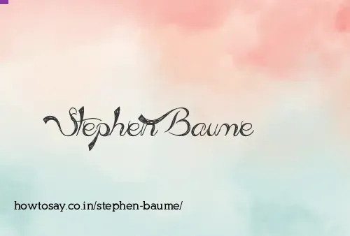 Stephen Baume