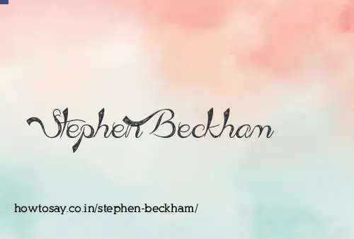 Stephen Beckham