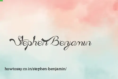 Stephen Benjamin