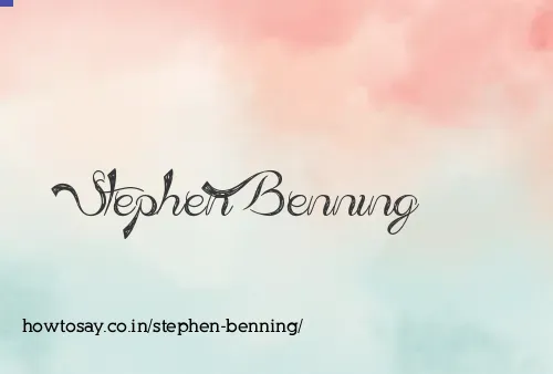 Stephen Benning