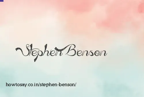 Stephen Benson