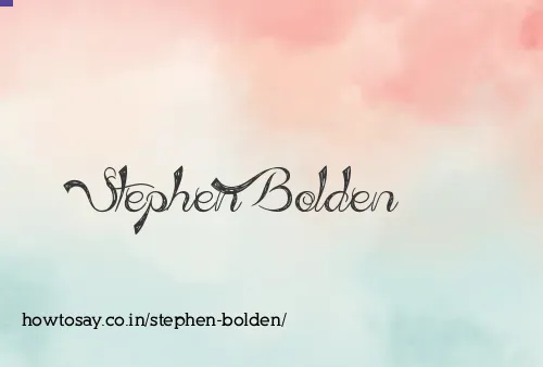 Stephen Bolden