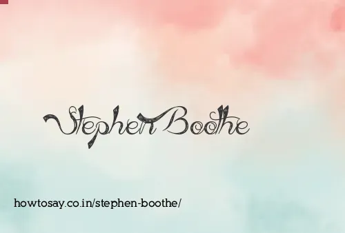 Stephen Boothe