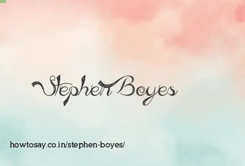 Stephen Boyes