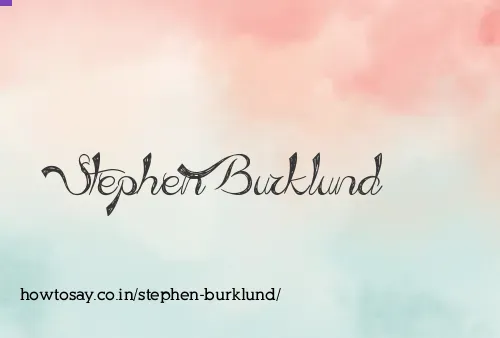 Stephen Burklund