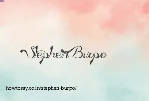 Stephen Burpo