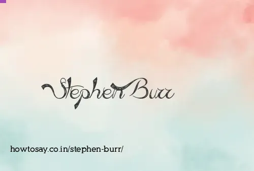 Stephen Burr