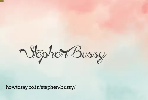 Stephen Bussy