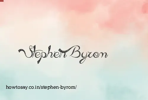 Stephen Byrom